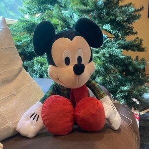 Disney Mickey Mouse Holiday Plush - Red, Black, and Green